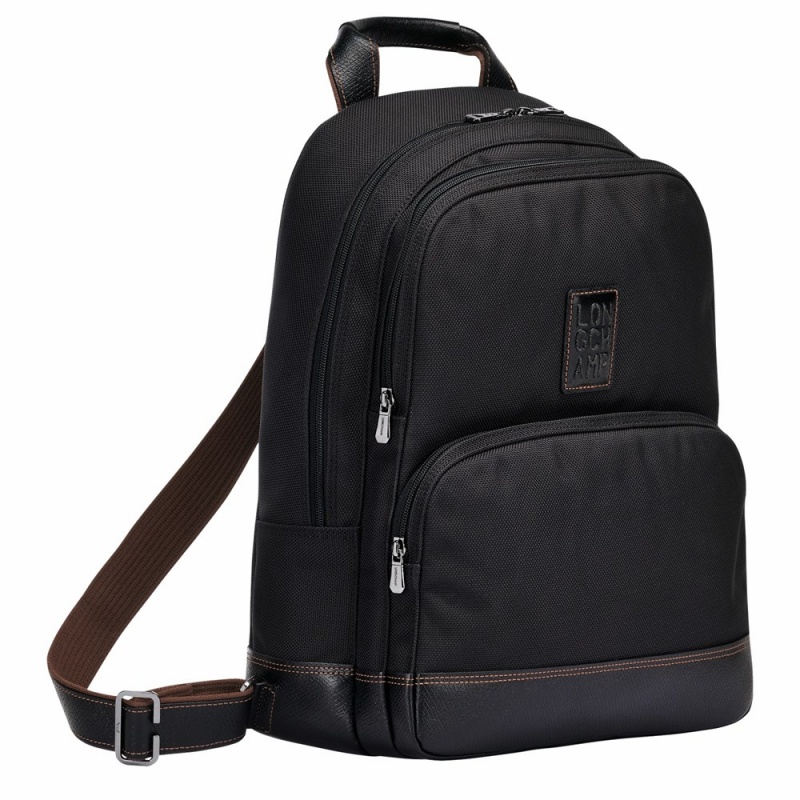 Black Longchamp Boxford Men's Backpack